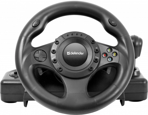 Игровой руль DEFENDER Forsage Drift GT USB-PS3, 12 кнопок, черный (1/2) (64670)