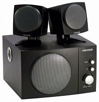 Акустика Microlab M-590, 2.1,  мощность: 14 Вт RMS, РАЗЪЕМЫ: Выход: 2RCA, Вход: 2RCA, серебристый/черный (1/4)  (80003131)