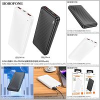 Мобильный аккумулятор Аккумулятор внешний Borofone BJ56 Graceful, 10000mAh, пластик, PD20Вт, 1 USB выход, Type-C, цвет: чёрный (1/66) (6941991111808)