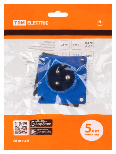 Вилка 613 скрытая 2Р+РЕ 16А 220В IP44 TDM (20/120) (SQ0607-0001) фото 2 Вилка 613 скрытая 2Р+РЕ 16А 220В IP44 TDM (20/120) (SQ0607-0001) фото 2