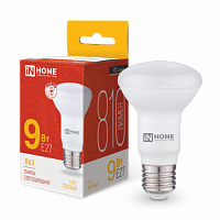 Лампа светодиодная IN HOME R63-VC 9Вт 230В Е27 3000К 810Лм (10/100) (4690612024301)