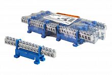 Шина "N" нулевая с изолятором на DIN-рейку 6x9мм стойка мал. 15 групп никелированная TDM (1/10/300) (SQ0801-0324)