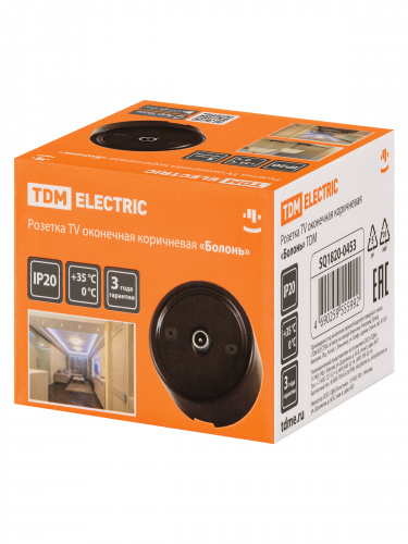 Розетка TDM TV оконечная коричневая «Болонь» (1/72) (SQ1820-0453) фото 2 Розетка TDM TV оконечная коричневая «Болонь» (1/72) (SQ1820-0453) фото 2