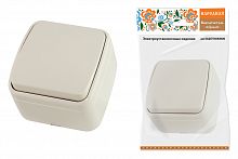 Выключатель 1-кл. открытой установки IP20 10А, сл. кость "Дача" Народная (1/10/100) (SQ1824-0014)