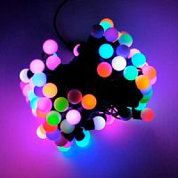 Светодиодная гирлянда КОСМОС 100 LED, мульти, 13м, мигание, удлинение до 4 шт. (1/20) (KOC_GIR100BallRGB_IP)