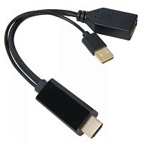 Кабель-переходник HDMI (M) +USB--> DP(F) 0.15m 4K*60Hz VCOM<CG599E> (1/150) (CG599E-0.15M)
