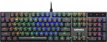 Клавиатура проводная игровая механическая DEFENDER Armada GK-004 RU, 104кн, крас.свитчи, черная (1/10) (45004)