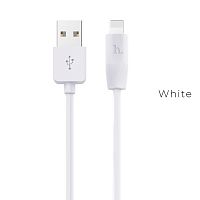 Кабель USB - 8 pin HOCO X1 Rapid, 3.0м, круглый, 2.1A, силикон, цвет: белый (1/20/200) (6957531032021)
