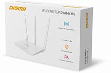 Роутер DIGMA DWR-N302 N300 10/100BASE-TX белый