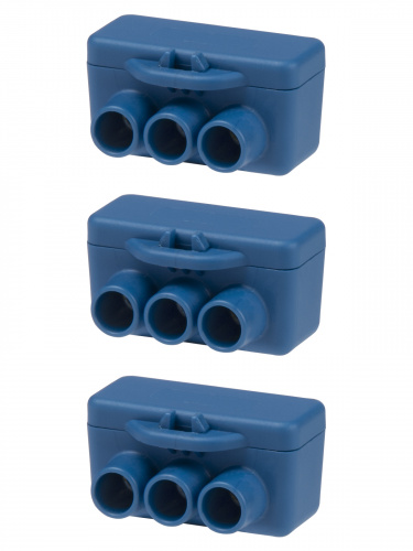 Клемма винтовая изолированная КВИ-3 для Al и Cu проводов (6,0мм2) синяя TDM (30/720) (SQ0510-0604) фото 4