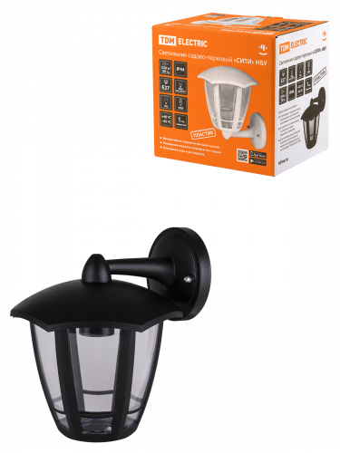 Светильник TDM садово-парковый "СИТИ" НБУ 07-60-004 У1 6-ти гранник настенный вниз черный (1/8) (SQ0330-1307) Светильник TDM садово-парковый "СИТИ" НБУ 07-60-004 У1 6-ти гранник настенный вниз черный (1/8) (SQ0330-1307)