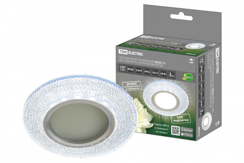 Светильник светодиодный TDM встраиваемый СВ 03-11 MR16 50Вт G5.3 подсветка 3 Вт зеркальный/хром (1/10/100) (SQ0359-0139) Светильник светодиодный TDM встраиваемый СВ 03-11 MR16 50Вт G5.3 подсветка 3 Вт зеркальный/хром (1/10/100) (SQ0359-0139)