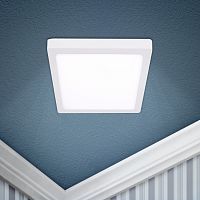 Светильник светодиодный ЭРА LED 9-18-4K встраиваемый квадратный накладной LED 18W 220V 4000K белый (1/20) (Б0050273)