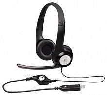 Гарнитура Logitech H390 2.4м накладные USB оголовье (981-000803), черный/серебристый (1/4)