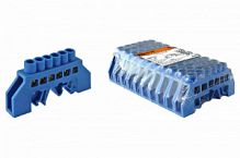 Шина "N" нулевая в изоляторе на DIN-рейку 8x12мм 6 групп TDM (10/300) (SQ0801-0076)