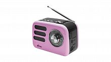 Радиоприемник трёхдиапазонный RITMIX RPR-033 PINK, Bluetooth v.5.3, USB флэш/microSD, MP3, вход USB Type-C, розовый(1/30) (80004177)