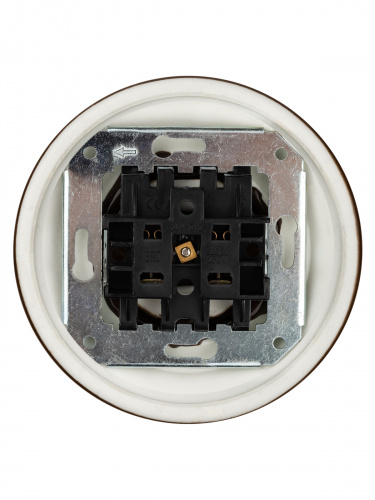 Розетка TDM скрытой установки фарфоровая 2П 10А 250В коричневая «Болонь» (1/36) (SQ1820-0421) фото 3 Розетка TDM скрытой установки фарфоровая 2П 10А 250В коричневая «Болонь» (1/36) (SQ1820-0421) фото 3