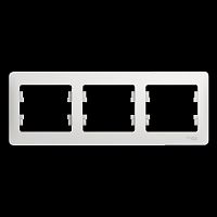 Рамка 3-м GLOSSA горизонт. бел. Systeme Electric GSL000103 (1/15/90)