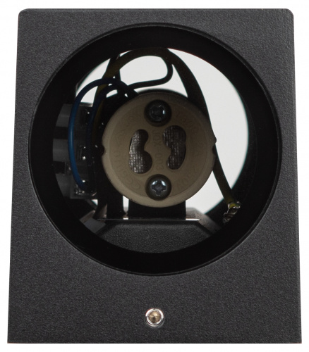 Светильник ЭРА WL38 BK декоративный накладной настенный под лампу 2хGU10 (2 шт), IP54, для интерьера, фасадов зданий, черный (1/20) (Б0054410) фото 3