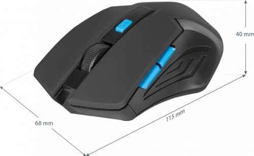 Беспроводная мышь DEFENDER Accura MM-275, 6 кнопок, 800-1600 dpi, USB, синий (1/40) (52275) фото 10