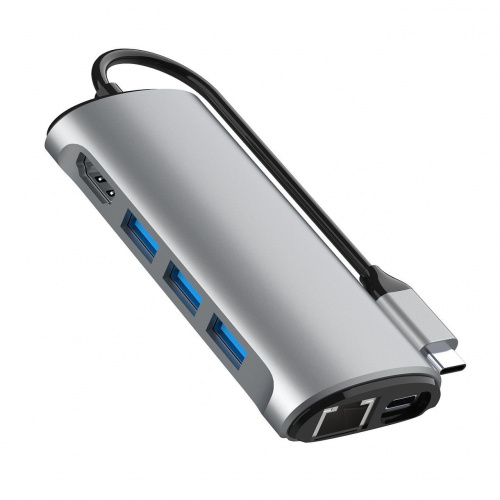 Кабель-адаптер USB3.1 Type-CM-->HDMI 4K*60Hz +3USB3.0+RJ45+TF+SD+PD charging  VCOM <CU463> фото 9