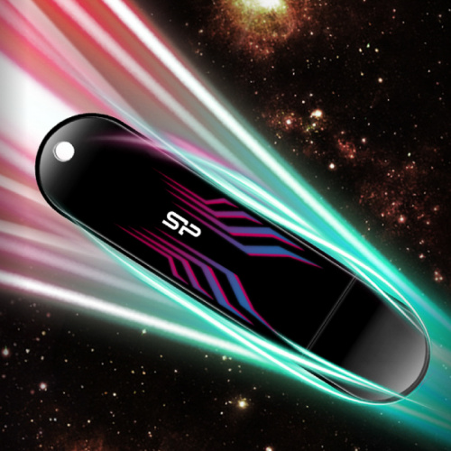 Флеш-накопитель USB 3.0  64GB  Silicon Power  Blaze B10, термочувствительный корпус, черный (SP064GBUF3B10V1B) фото 12