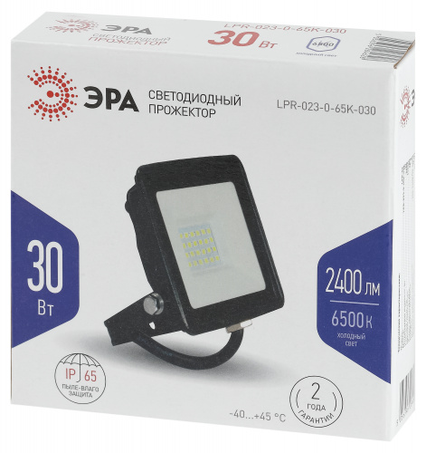 Прожектор светодиодный ЭРА LPR-023-0-40K-030 30Вт 4000K 2400Лм IP65 (1/20) (Б0052031) фото 5