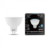 Лампа светодиодная GAUSS MR16 12V 5W 530lm 4100K GU5.3 1/10/100 (201505205)