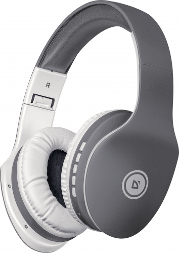 Наушники полноразмерные DEFENDER FreeMotion B525, Bluetooth.MP3.FM, серые/белые (1/40) (63527) фото 3