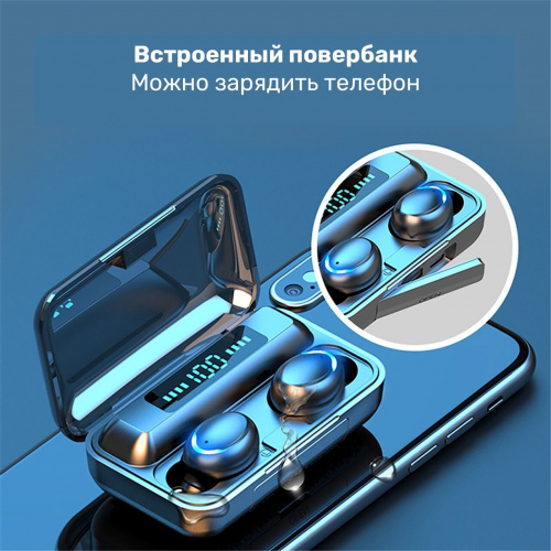 Беспроводные TWS-наушники LOONA TWS-006black,Bluetooth 5.0, черные (1/100) фото 3