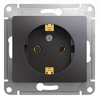 Механизм розетки 1-м С/У GLOSSA 16А IP20 с заземл. графит Systeme Electric GSL001343 (1/10/20)