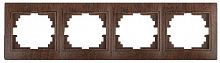 Рамка INTRO на 4 поста гор., скрытой установки, Plano, венге (1/14/140/1400) (Б0030104)