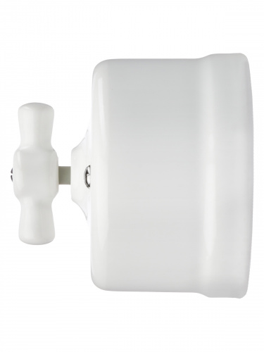 Выключатель фарфоровый поворотный проходной с ручкой (бантик) 10А белый «Болонь» TDM (1/72) (SQ1820-0011) фото 4