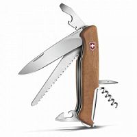 Нож перочинный Victorinox RangerWood 55, 130 мм., 10 функций, дерево (карт. коробка) (0.9561.63)