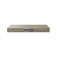 Коммутатор 16 портовый гигабитный неуправляемый PoE, TENDA TEG1118P-16-250W   16GE+2SFP Ethernet Switch With 16-Port PoE (1/5)