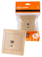 Розетка телефонная RJ11 сосна , с/у, "Лама" (10/120) TDM (SQ1815-0315)