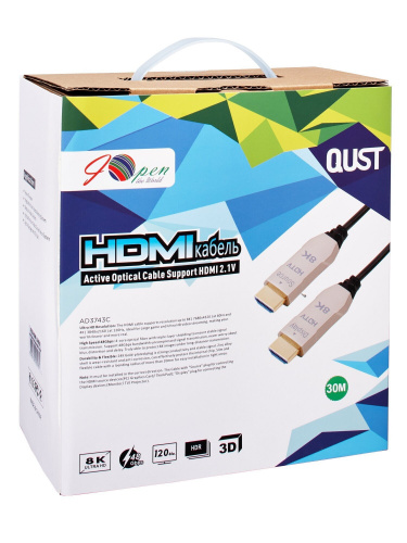 Активный оптический кабель HDMI 19M/M,ver. 2.1, 8K@60 Hz 30m iOpen <AD3743C-30.0> фото 3