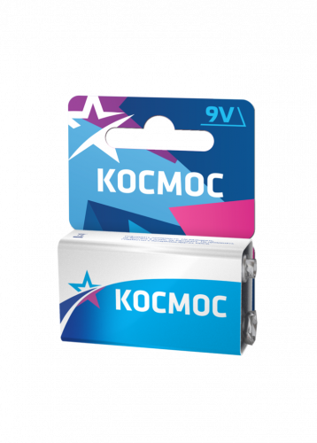 Элемент питания КОСМОС  6F22 (крона)  BL1   (10/100) (KOC6F221BL)