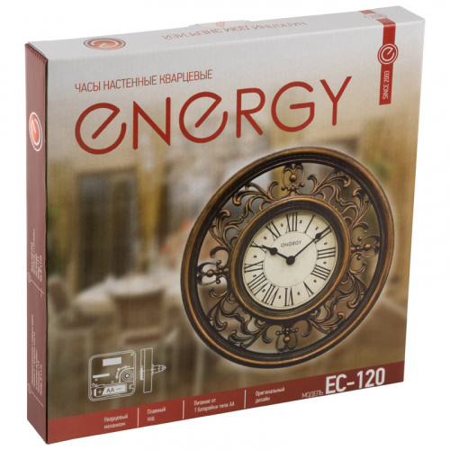 Часы настенные кварцевые ENERGY модель ЕС-120 круглые (1/10) (009494)
