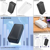 Мобильный аккумулятор Аккумулятор внешний Borofone BJ55B Graceful, 30000mAh, пластик, 2 USB выхода, цвет: чёрный (1/24) (6941991116421)