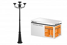 Опора TDM парковая без рассеив. НТУ 015, E27, 3x100 Вт, байонет 145 мм, H2005 мм, алюм, черн, IP54 (1/1/1) (SQ0330-2004)