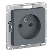 Механизм розетки 1-м С/У ATLASDESIGN 16А IP20 без заземл. защ. шторки грифель Systeme Electric ATN000749 (1/10/60)