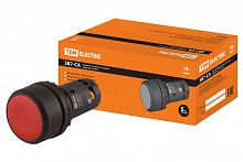 Кнопка с фиксацией SB7-CAL45 d22мм 1з+1р красная TDM (SQ0746-0015)