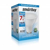 Лампа светодиодная SMARTBUY GU10 (MR16) 7Вт 220V 4000K (рефлекторная, нейтральный свет) (10/100) (SBL-GU10-07-40K-N)