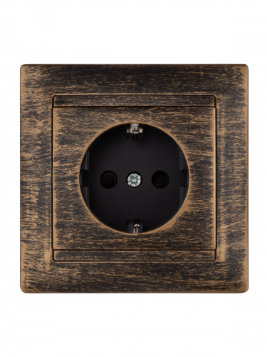 Розетка 2П+З 16А 250В с защ. шт. старинная бронза с/у, "Лама" (1/10) TDM (SQ1815-0752) фото 4 Розетка 2П+З 16А 250В с защ. шт. старинная бронза с/у, "Лама" (1/10) TDM (SQ1815-0752) фото 4