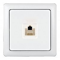 Розетка телефонная 1-м О/У ХИТ RJ11 1А 160В бел. Systeme Electric RT-4A3-B (1/240)