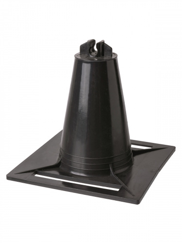 Держатель для плоской кровли универс. 120х120х100 мм c 1 фиксатором для прута Ø8 мм, без бетона, TDM (1/100) (SQ2402-3089)