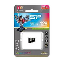 Карта памяти MicroSD  128GB  Silicon Power Class 10 Elite UHS-I (R/W 75/15 Mb/s) без адаптера (SP128GBSTXBU1V10)