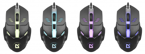 Мышь DEFENDER Ultra Matt MB-470, черный, USB, 7 цветов подсветки, 4 кн., 800-1000dpi (1/40) (52470) фото 5