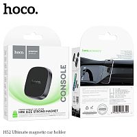 Держатель автомобильный HOCO H52 Ultimate, для смартфона, пластик, магнит, торпедо, цвет: чёрный (1/24/240) (6942007626354)